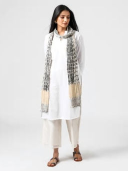 Fabindia - Cotton Silk Printed Crinkled Dupatta