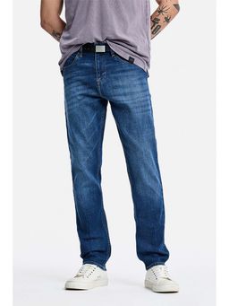 Snitch - Blue Washed Slim Casual Jeans for Men