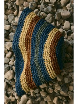 H&M - Women Blue Straw Bucket Hat