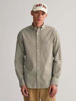 GANT - Men Green Checked Collar Full Sleeves Casual Shirt