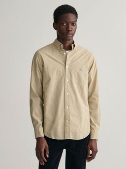 GANT - Men Yellow Checked Collar Full Sleeves Casual Shirt