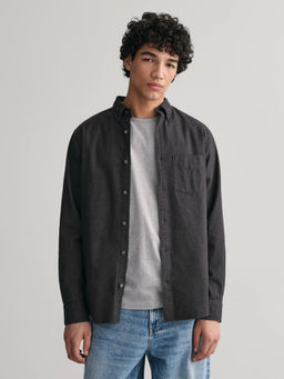 GANT - Men Grey Solid Full Sleeves Casual Shirt
