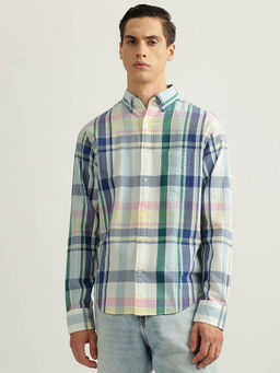 GANT - Men Multicolor Checked Collar Full Sleeves Casual Shirt