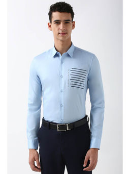 Peter England - Men Blue Slim Fit Formal Shirt