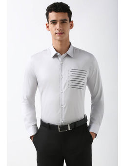 Peter England - Men Grey Slim Fit Formal Shirt