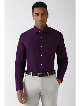 Peter England - Men Purple Slim Fit Formal Shirt