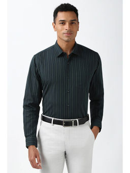 Peter England - Men Green Slim Fit Formal Shirt