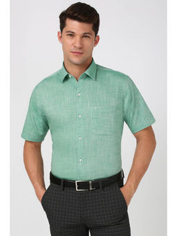Peter England - Men Green Regular Fit Formal Shirt