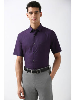 Peter England - Men Purple Regular Fit Formal Shirt