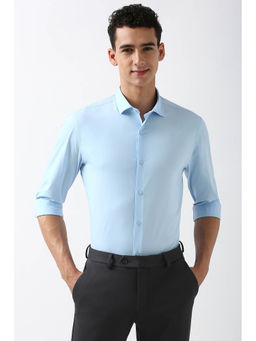 Peter England - Men Blue Super Slim Fit Casual Shirt