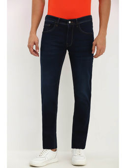 Allen Solly - Men Navy Blue Skinny Fit Dark Wash Jeans