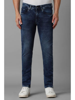 Louis Philippe - Men Navy Blue Mid Super Slim Fit Jeans