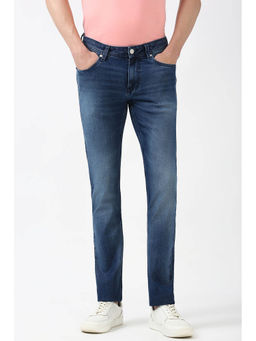 Peter England - Men Blue Dark Wash Slim Tapered Jeans