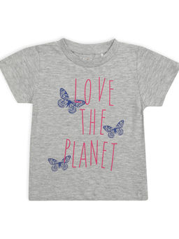 Mi Arcus - Baby Girl Butterfly Print Half Sleeve T-Shirt