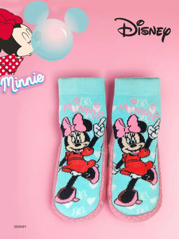 Yellow Bee - Minnie Mouse Cozy Leather Socks for Girls
