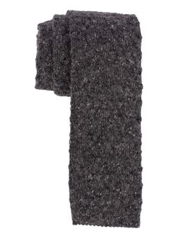The Tie Hub - Solid Dark Grey Wool Necktie