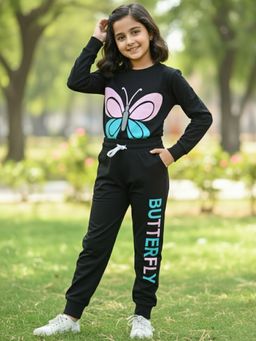 Kuchipoo - Girls Multi-Color Cotton Blend Graphic T-Shirt with Joggers