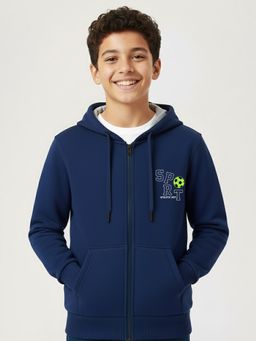 Kuchipoo - Boys Blue Fleece Graphic Hoodie