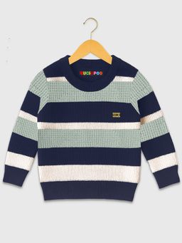 Kuchipoo - Boys Multi-Color Fleece Colorblock Sweater