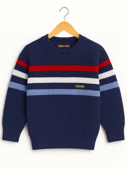Kuchipoo - Boys Multi-Color Fleece Checks Sweater