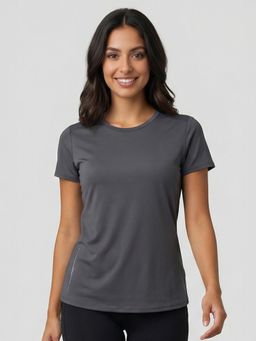 Nobero - Active Crew Neck Grey T-Shirt