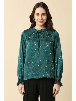 Allen Solly - Women Green Print Formal Top