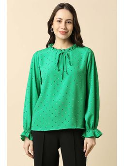 Allen Solly - Women Green Print Formal Top