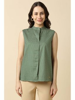 Allen Solly - Women Green Print Formal Top