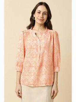 Allen Solly - Women Peach Print Formal Top