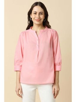 Allen Solly - Women Pink Solid Casual Top
