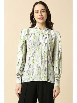 Allen Solly - Women Green Print Formal Top