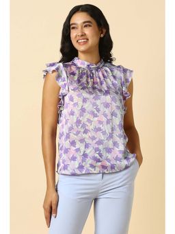 Allen Solly - Women Purple Print Casual Top