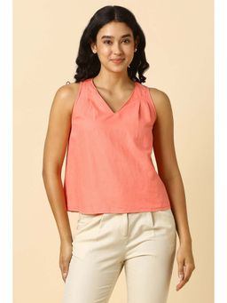 Allen Solly - Women Peach Solid Casual Top