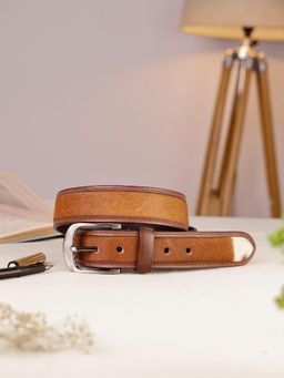 Aditi Wasan - Mens Genuine Leather Brown Hair On Belt