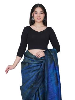 MLADA - Women Solid V-Neck Slim Fit Cotton Stitched Blouse