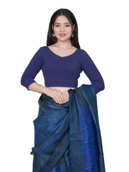 MLADA - Women Solid V-Neck Slim Fit Cotton Stitched Blouse