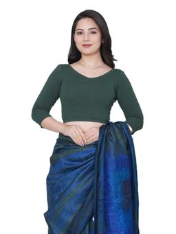 MLADA - Women Solid V-Neck Slim Fit Cotton Stitched Blouse