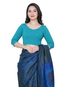 MLADA - Women Solid V-Neck Slim Fit Cotton Stitched Blouse