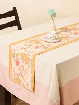 Fabindia - Yellow Cotton Printed Tarinika Table Runner
