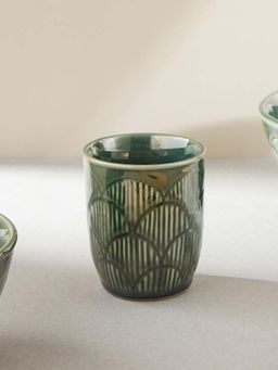 Fabindia - Green Ceramic Tumbler