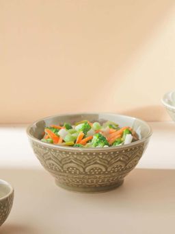 Fabindia - Green Ceramic Serving Bowl