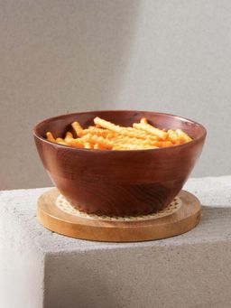 Fabindia - Brown Wood Serving Bowl