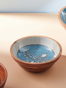 Fabindia - Blue Wood Serving Bowl