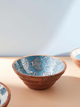 Fabindia - Blue Wood Serving Bowl