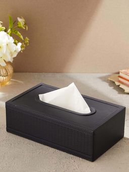 Fabindia - Navy Bodh Leather Tissue Box