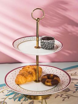 Fabindia - Suvarn Ceramic 2-Tier Serving Stand