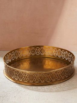 Fabindia - Golden Tejas Metal Tray