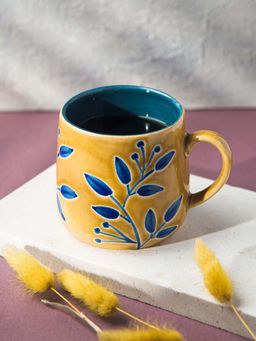 Fabindia - Yellow Naintara Ceramic Mug- 320Ml