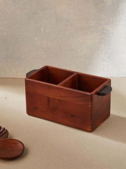 Fabindia - Node Wooden Cutlery Holder