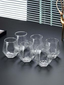 Smokey Cocktail - Prism Water/Juice Glass- (Pack of 6)- Frosted